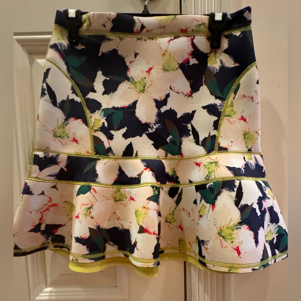 J Crew neoprene print skirt